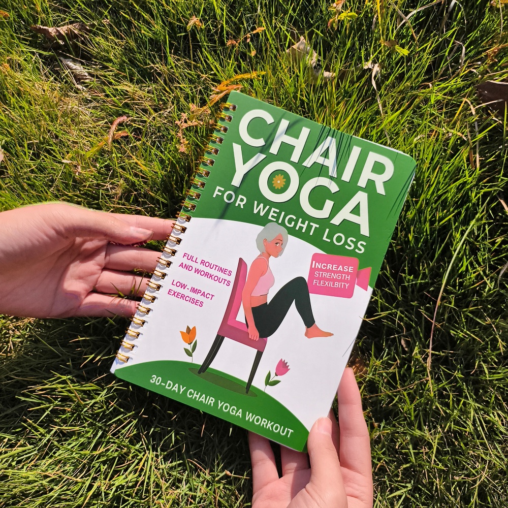 Fitness Journal Planner - 30-Day Chair Yoga Plan, Adult Home