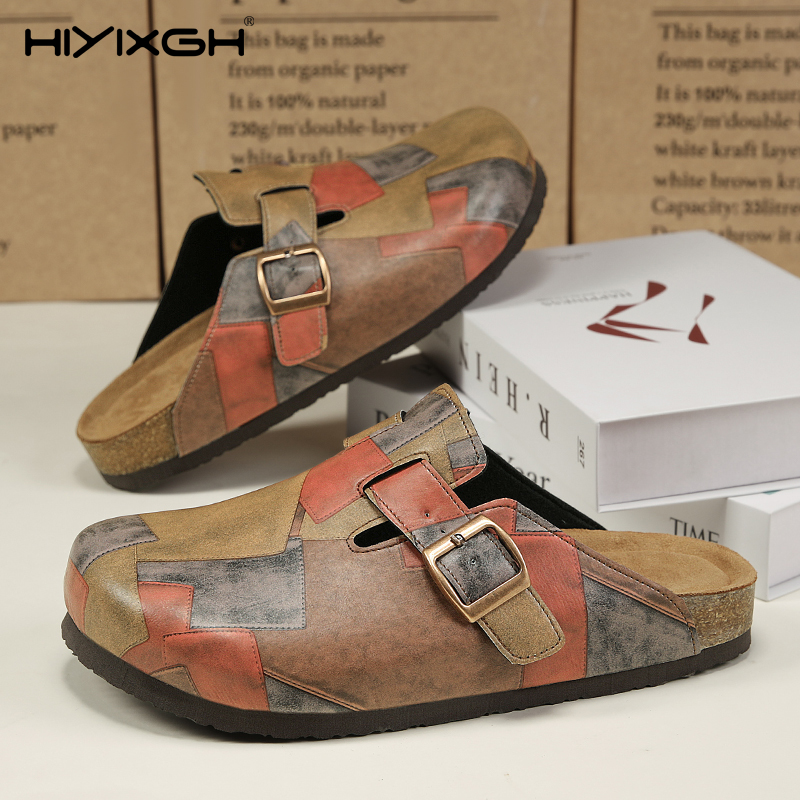Health & Wellness Gordon Edlin - Comfort Cork Leather Slippers for Unisex