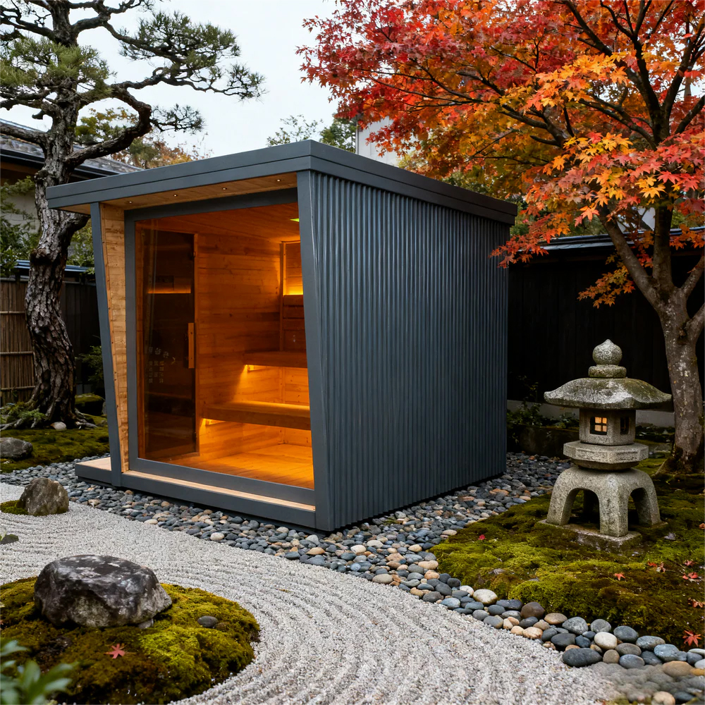 Health Wellness And Spa - Custom Made Gray Outdoor Modern Dry