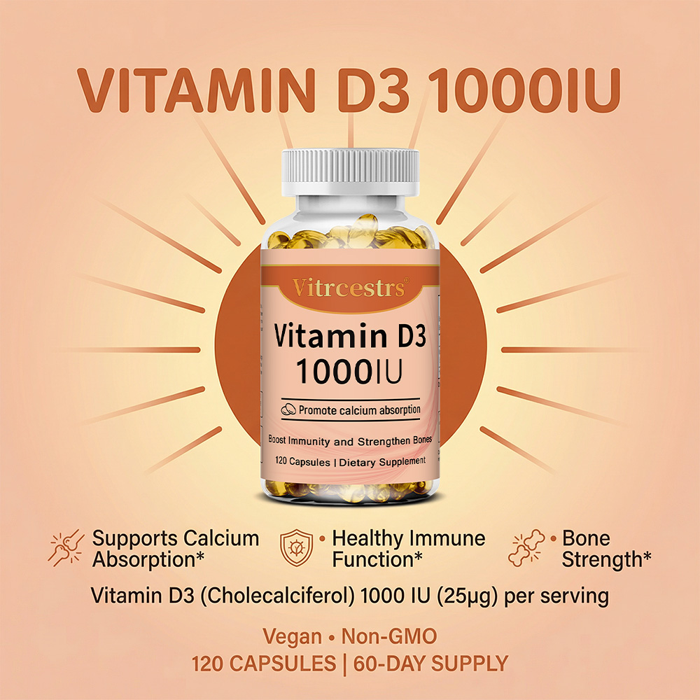 Vitamin D3 1000 IU Capsules, S - Health With Wellness recensione e prezzo