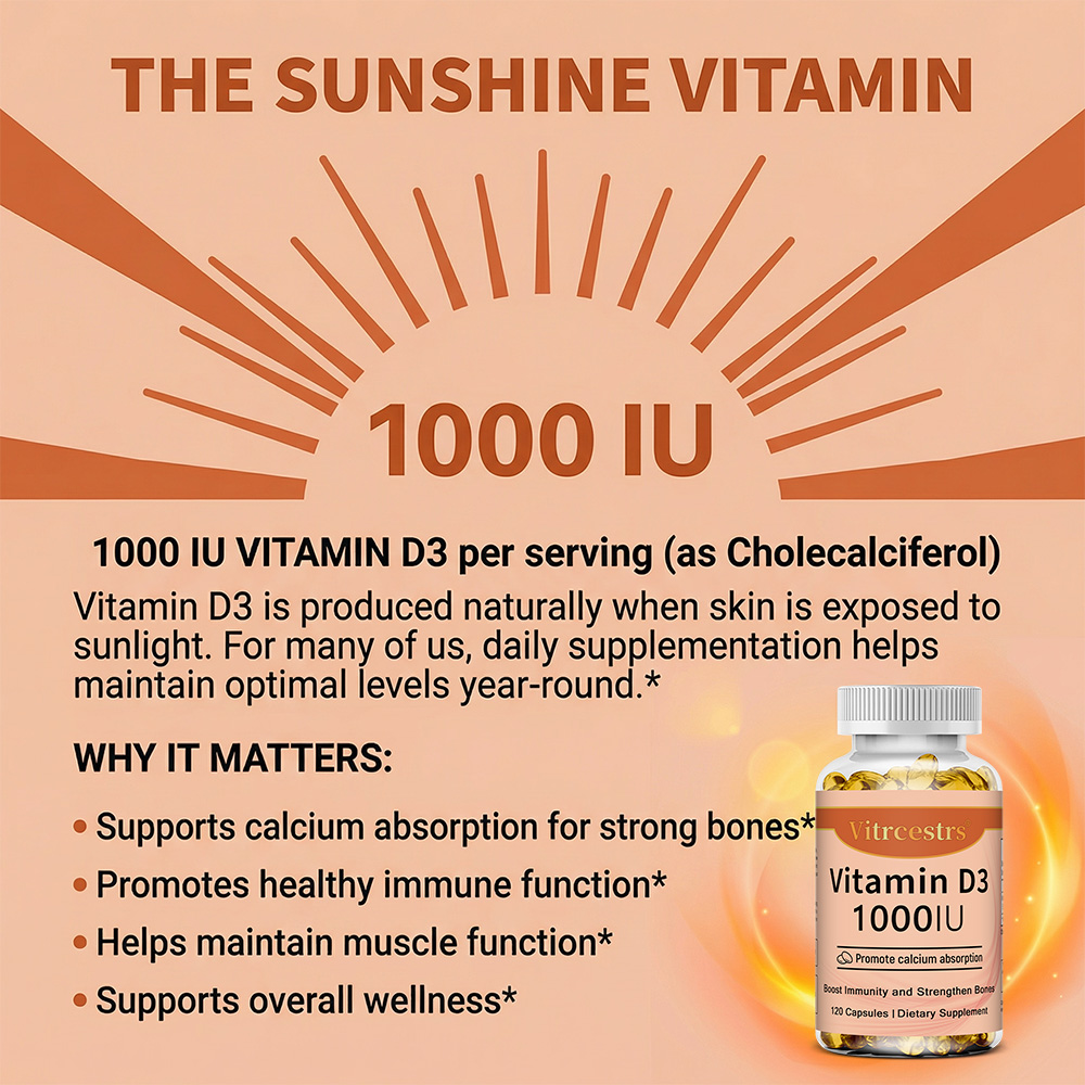 Vitamin D3 1000 IU Capsules, S - Health With Wellness recensione e prezzo